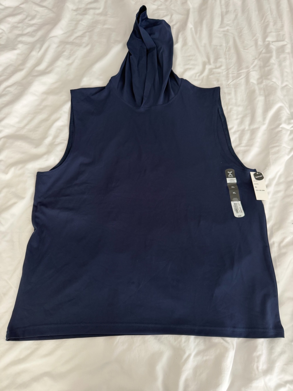 Xersion Navy Hooded Sleeveless Tank Top